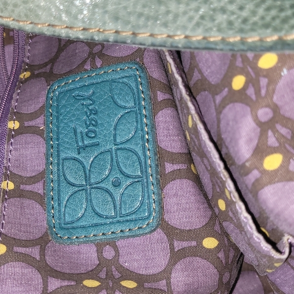 Fossil Leather Satchel Shoulder Bag - Picture 13 of 14